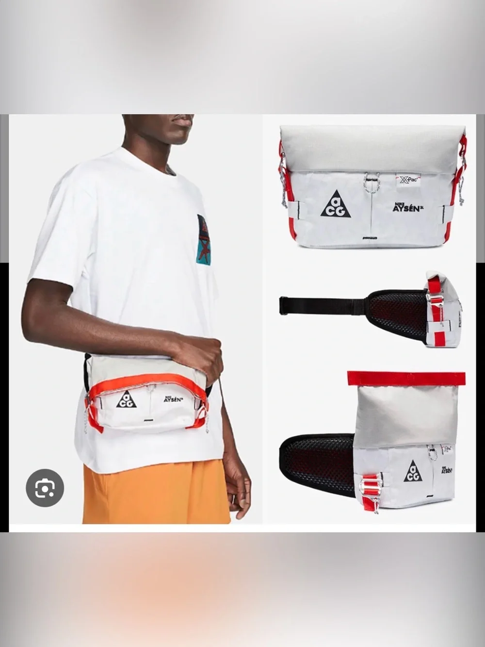 Nike - ACG Aysn Waistpack (3L) 'White'.